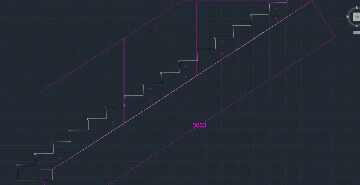 AutoCAD tehnička razrada staklene ograde — EUROGLAS tehnička priprema